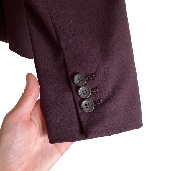 Banana Republic Blazer Burgundy Office Siren Business Casual Size 4 Small - Picture 8 of 15